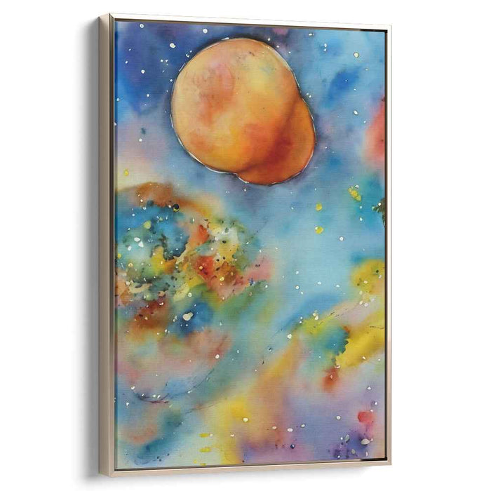 Galactic Ebb and Flow: Abstract Watercolor Cosmic Art Print