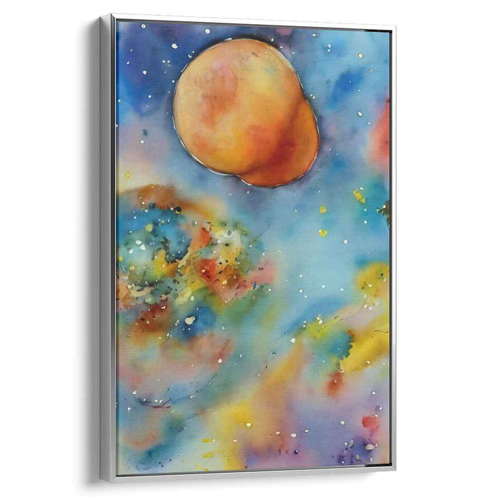 Galactic Ebb and Flow: Abstract Watercolor Cosmic Art Print
