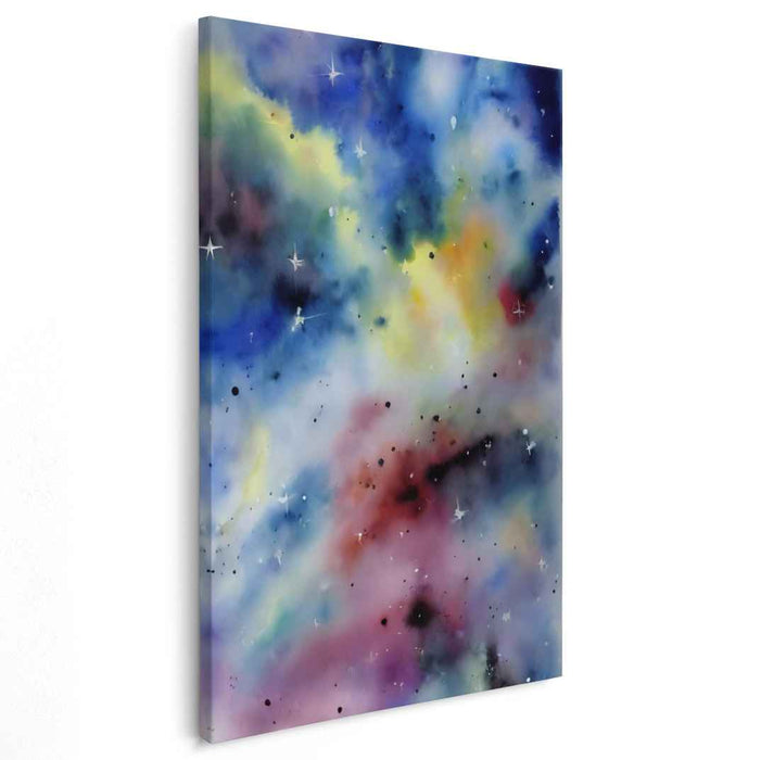 Cosmic Emotions Revelation: Abstract Expressionist Galaxy Canvas Art Print