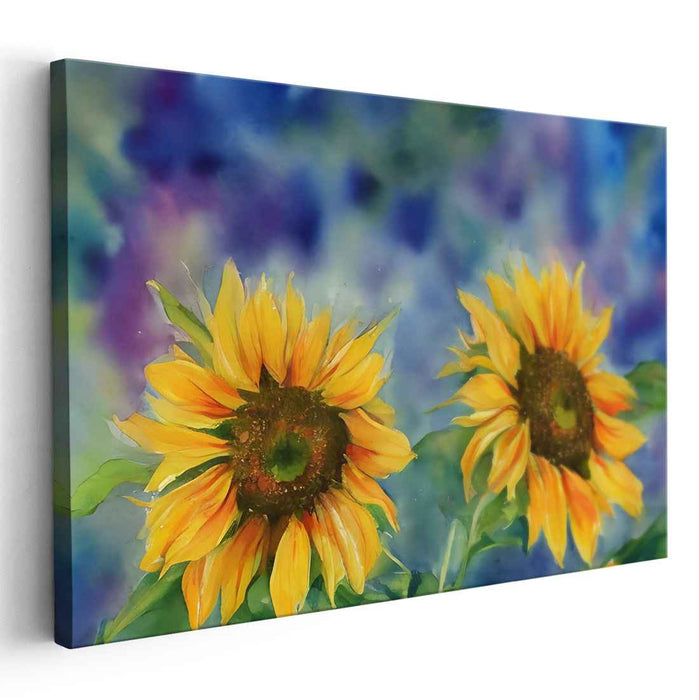 Sunflower Reflections: Radiant Sunflower Watercolor Art
