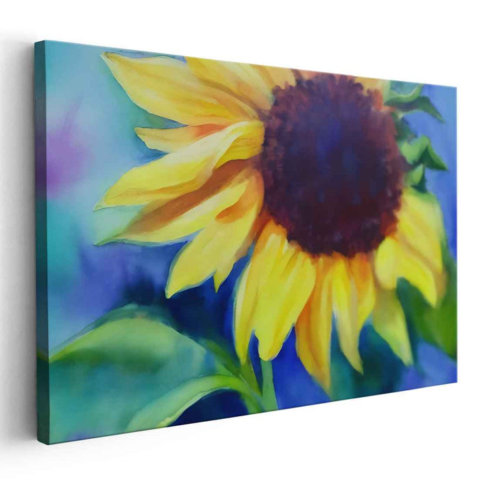 Rainbow Mist: Vivid Watercolor Canvas Art Print