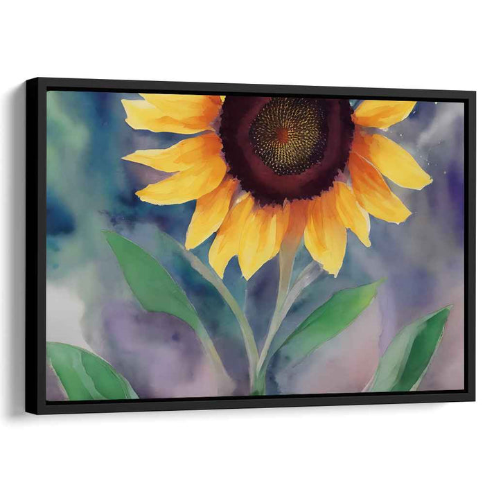 Petals Adrift: Watercolor Floral Canvas Art Print