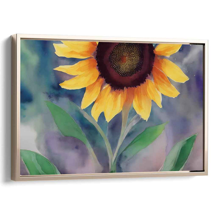 Petals Adrift: Watercolor Floral Canvas Art Print