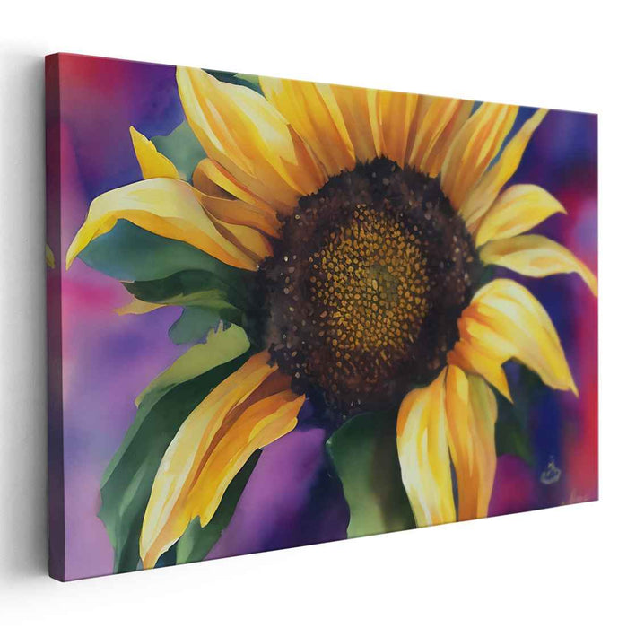 Rainbow Mist on Canvas: Watercolor Impressionist Canvas Art Print