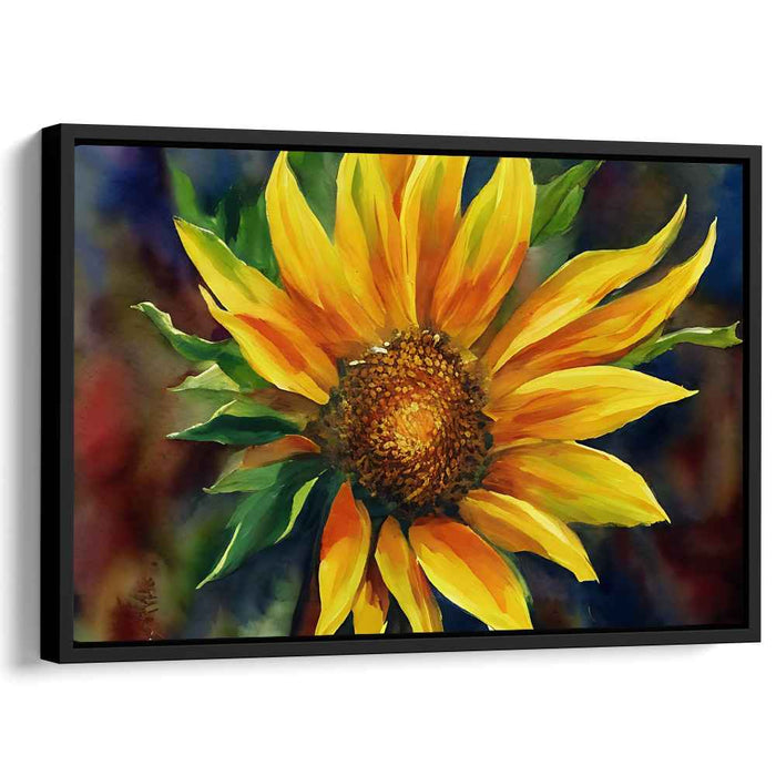 Sunflower Impressions: Impressionistic Sunflower Canvas Art Print
