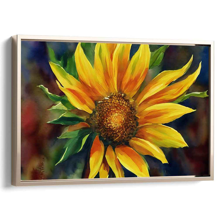 Sunflower Impressions: Impressionistic Sunflower Canvas Art Print