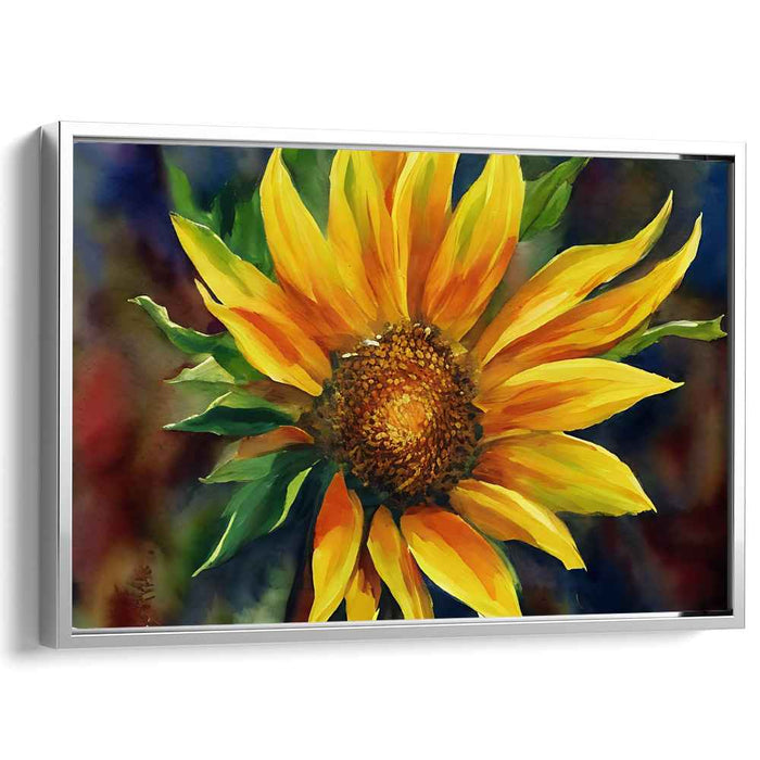 Sunflower Impressions: Impressionistic Sunflower Canvas Art Print