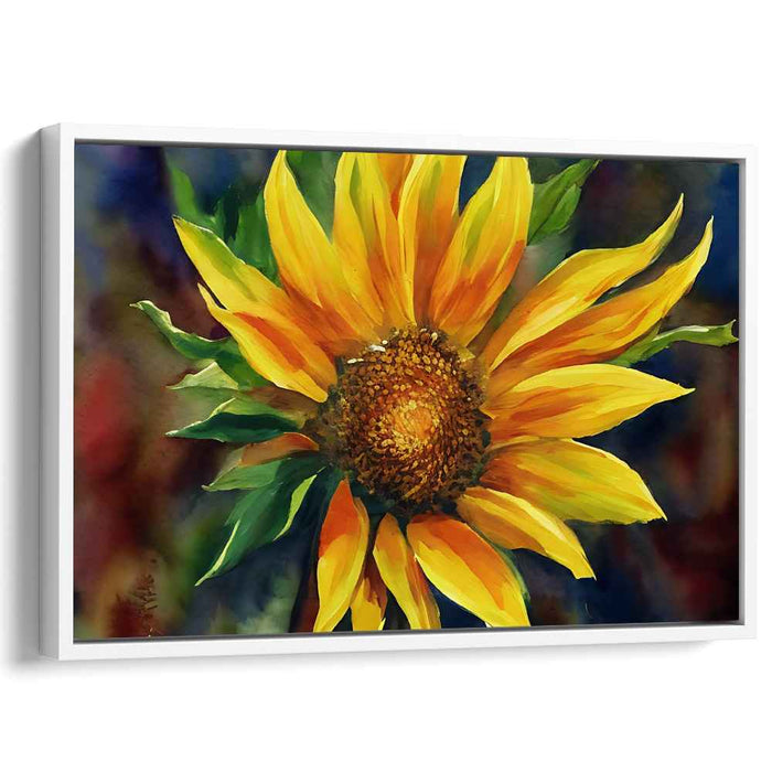 Sunflower Impressions: Impressionistic Sunflower Canvas Art Print