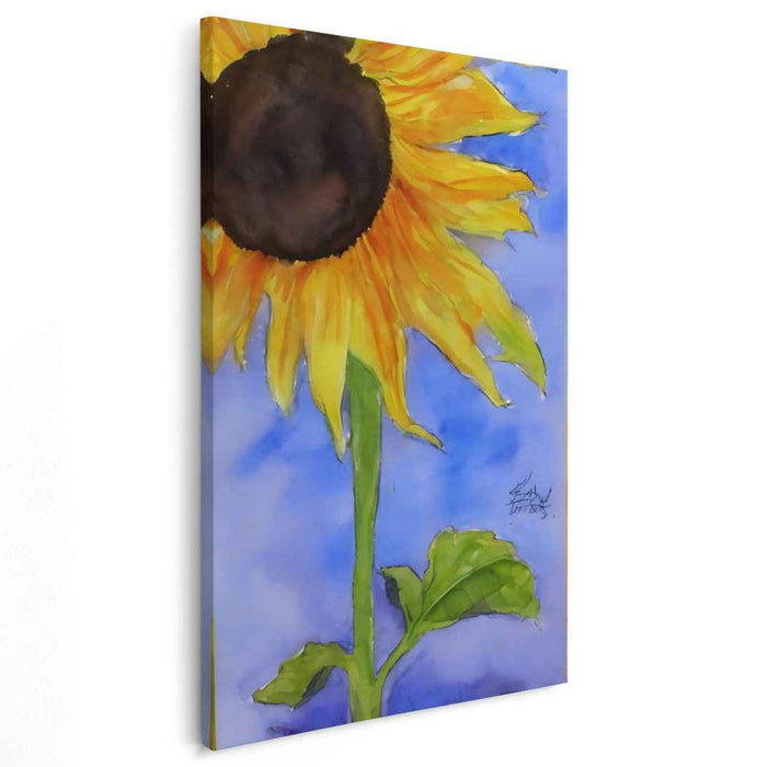 Sunburst Symphony Dreams: Lively Sunflower Watercolor Art Print