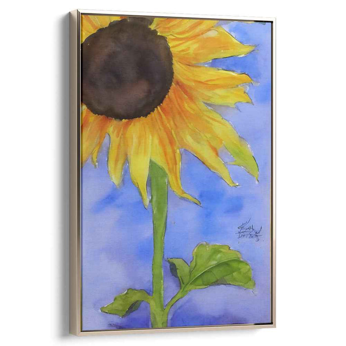 Sunburst Symphony Dreams: Lively Sunflower Watercolor Art Print