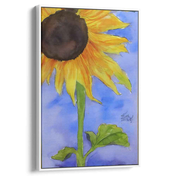 Sunburst Symphony Dreams: Lively Sunflower Watercolor Art Print