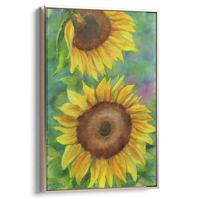 Petals in Sunlight Dance: Impressionist-Inspired Sunflower Watercolor Art