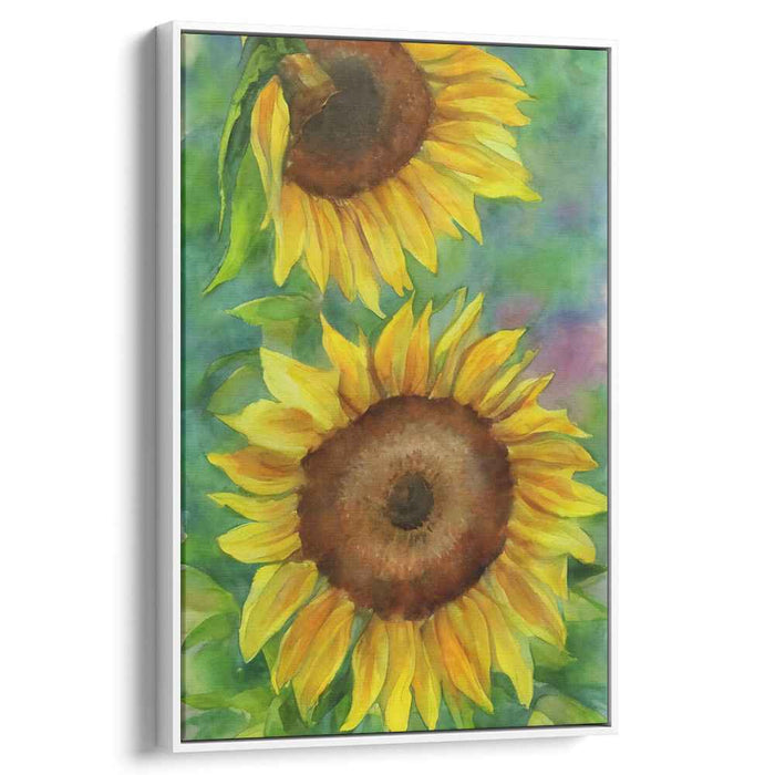 Petals in Sunlight Dance: Impressionist-Inspired Sunflower Watercolor Art