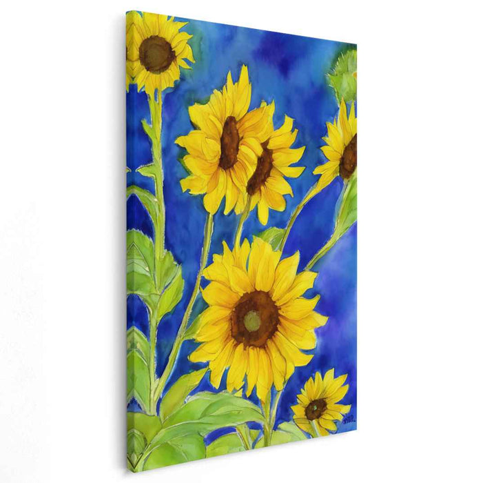 Sunflower's Reflections: Vibrant Sunflower Watercolor Painting