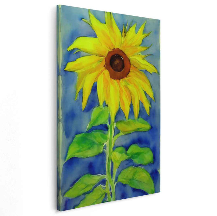 Sunny Petal Melody: Watercolor Sunflower Canvas Art