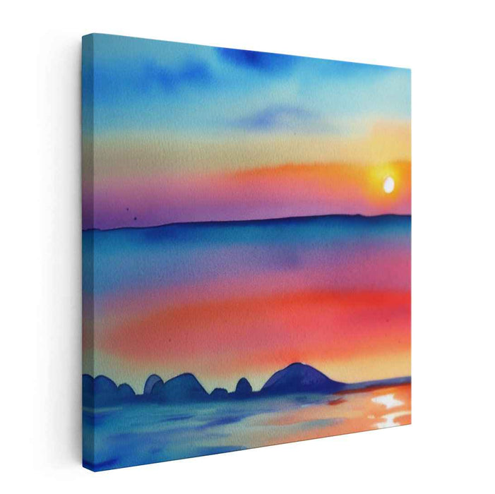 Watercolor Sunset #002