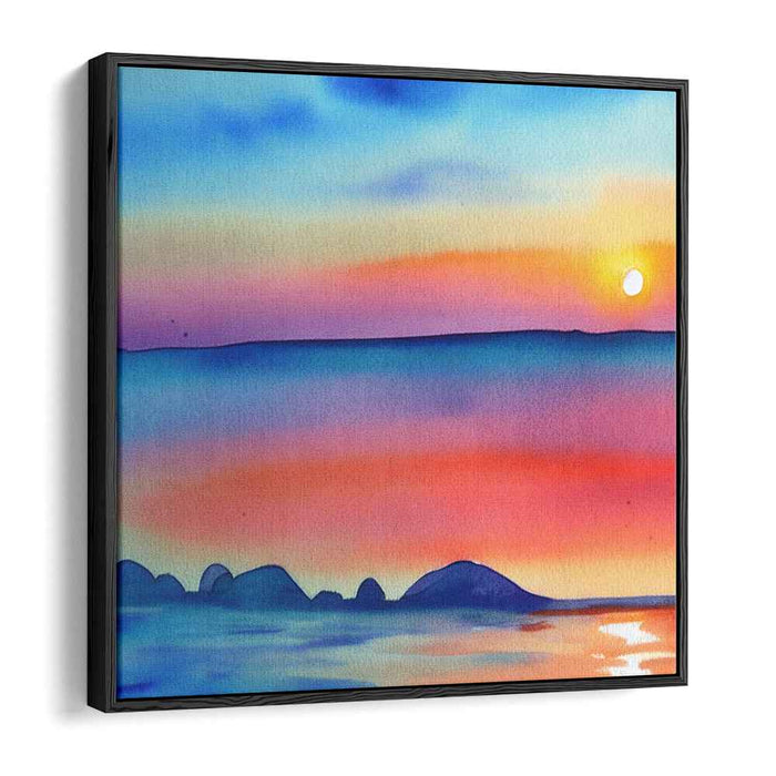 Watercolor Sunset #002