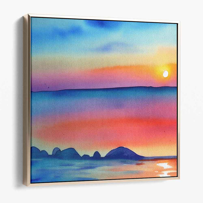 Watercolor Sunset #002