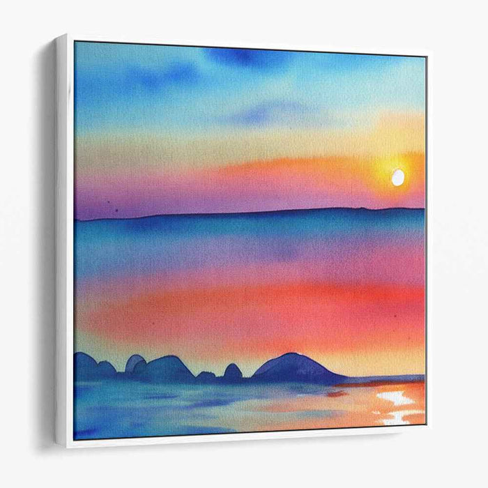 Watercolor Sunset #002