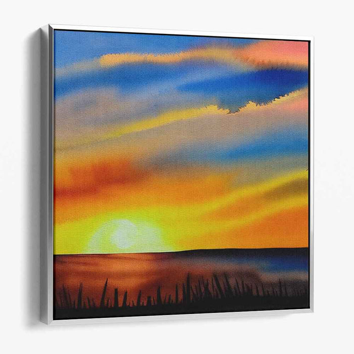 Watercolor Sunset #005