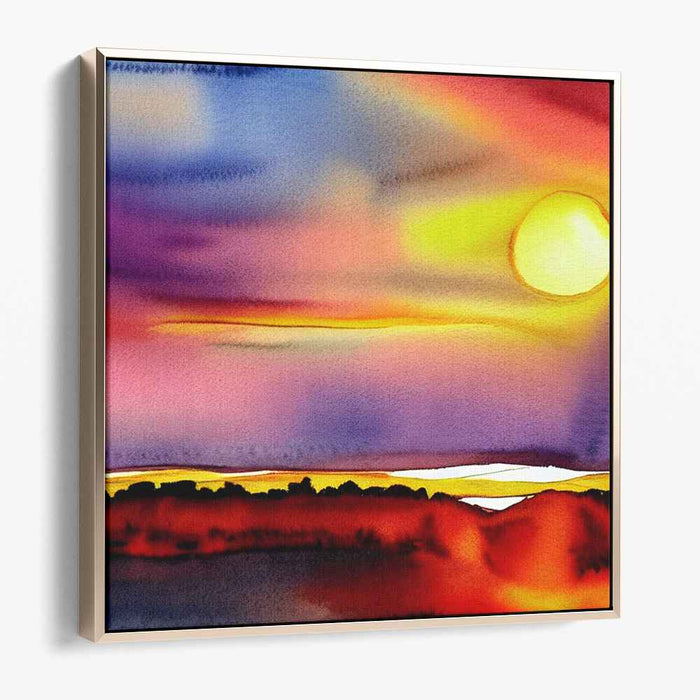 Watercolor Sunset #010