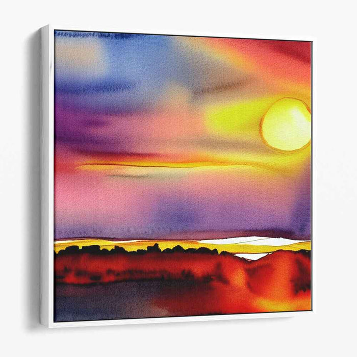 Watercolor Sunset #010