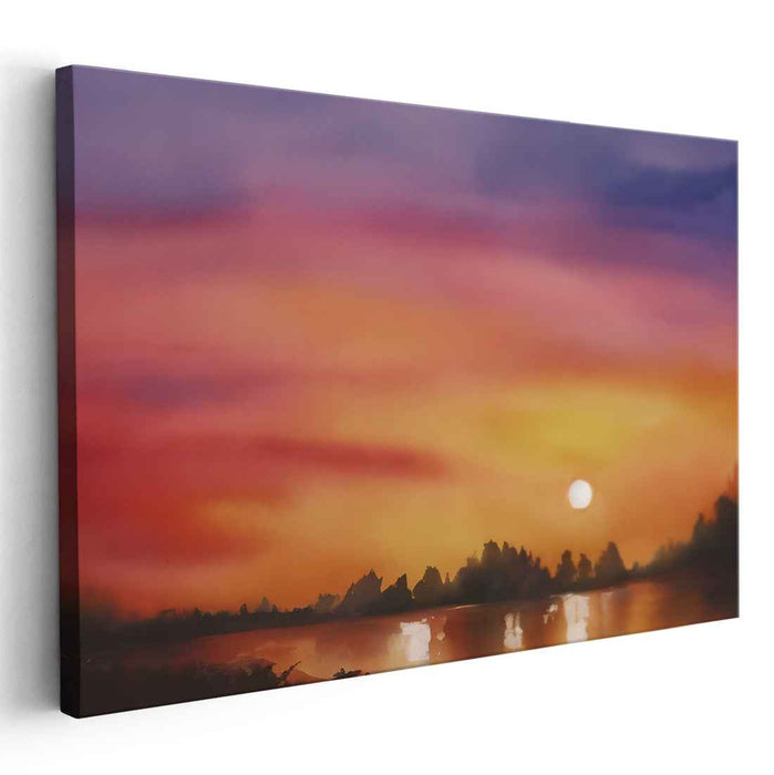 Watercolor Sunset #104