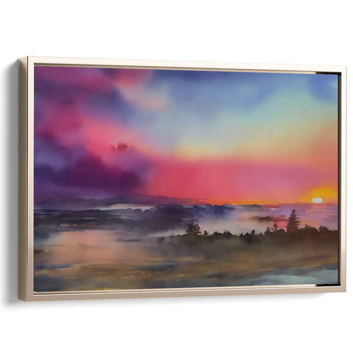 Watercolor Sunset #106