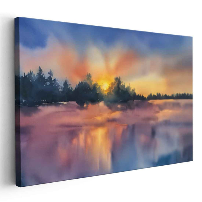 Watercolor Sunset #107