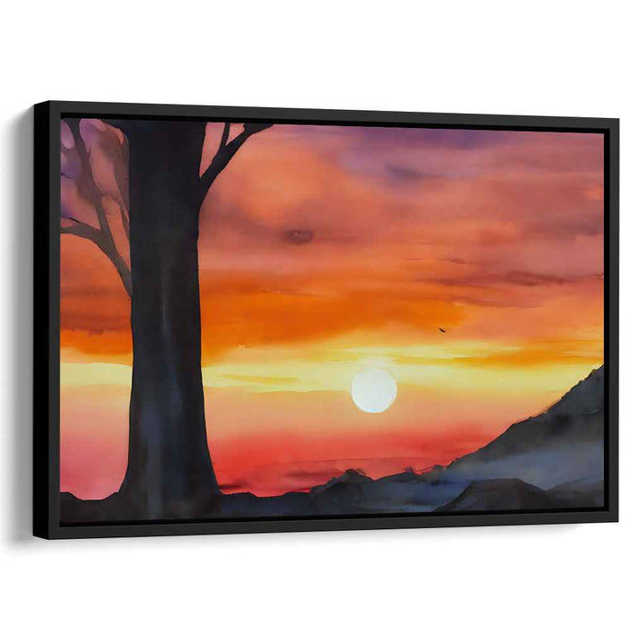 Watercolor Sunset #109