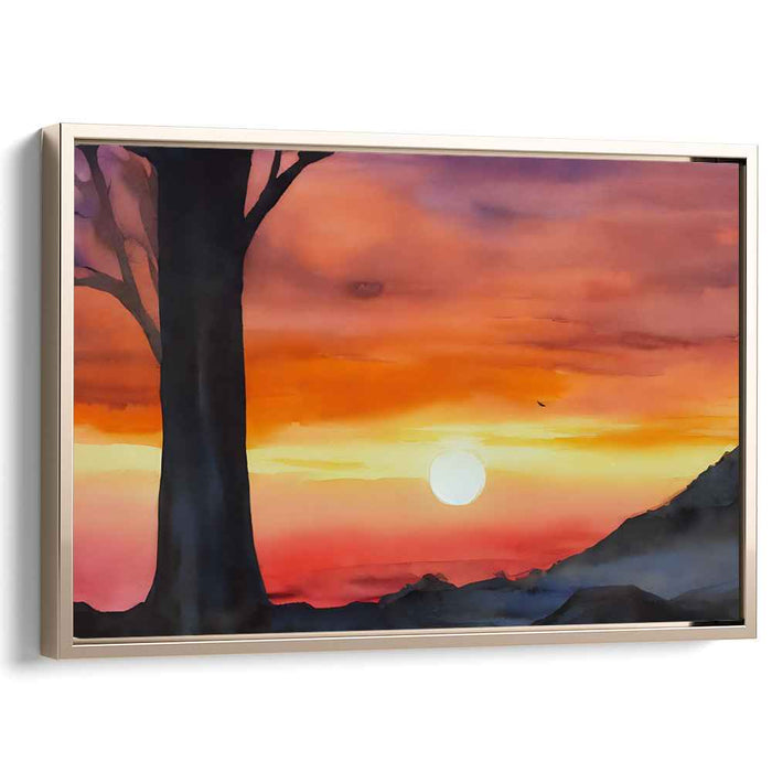 Watercolor Sunset #109