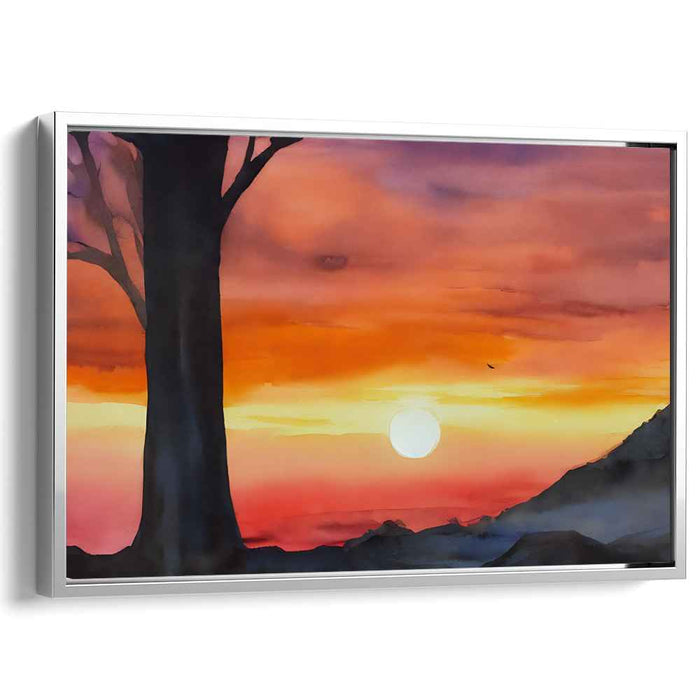 Watercolor Sunset #109