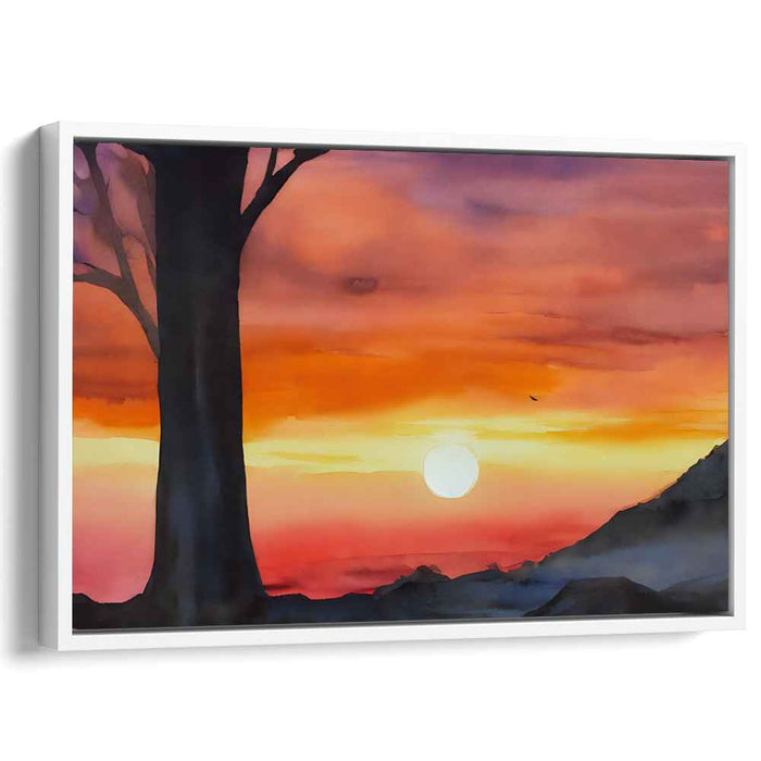 Watercolor Sunset #109