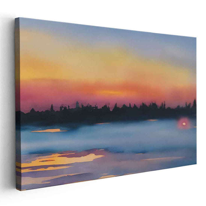 Watercolor Sunset #118