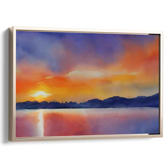 Calming Waters Reflection: Tranquil Waterscape Canvas Art Print