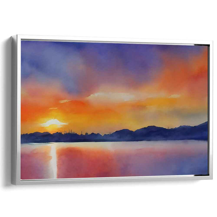 Calming Waters Reflection: Tranquil Waterscape Canvas Art Print