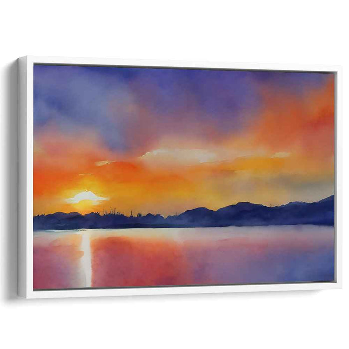 Calming Waters Reflection: Tranquil Waterscape Canvas Art Print