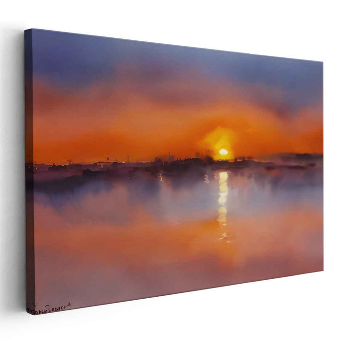 Watercolor Sunset #127