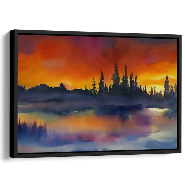 Watercolor Sunset #128