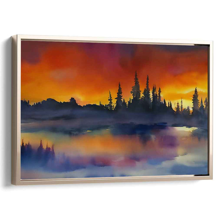 Watercolor Sunset #128