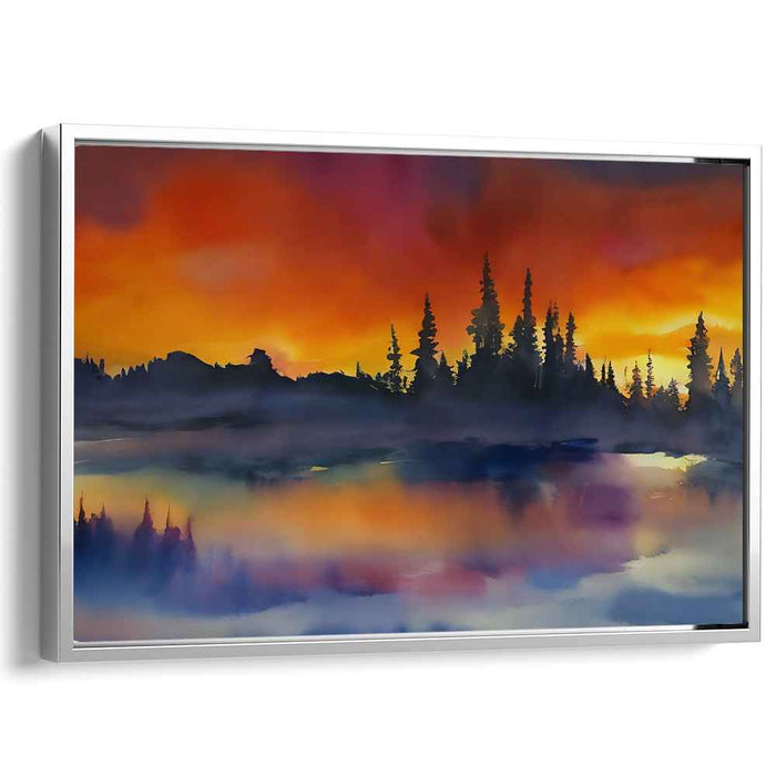 Watercolor Sunset #128