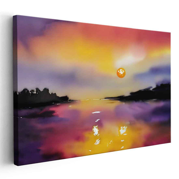 Watercolor Sunset #134