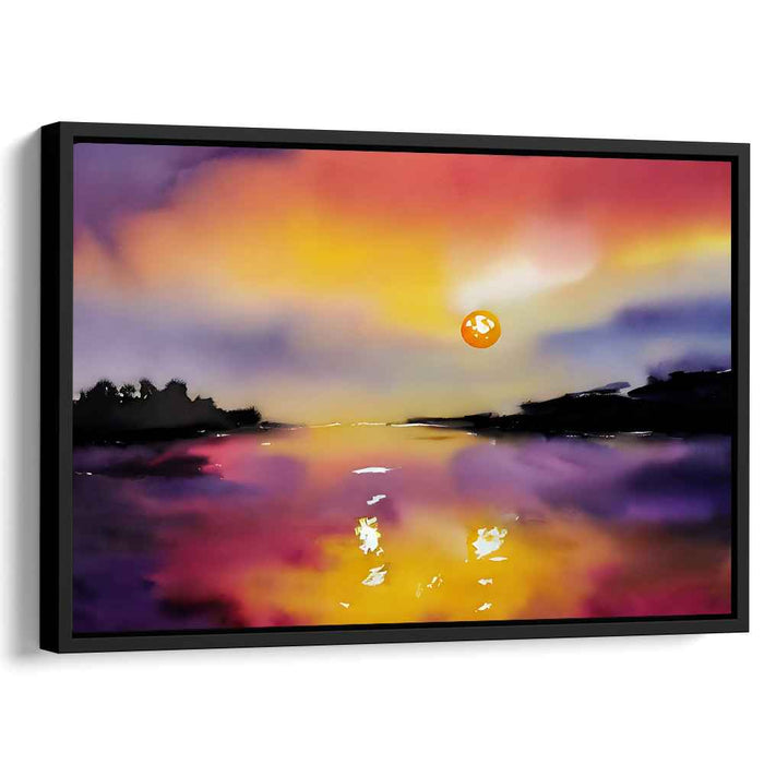 Watercolor Sunset #134