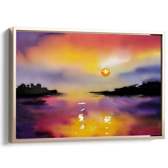 Watercolor Sunset #134