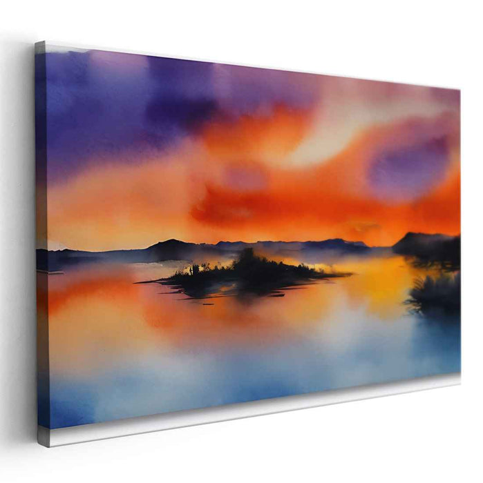 Watercolor Sunset #141