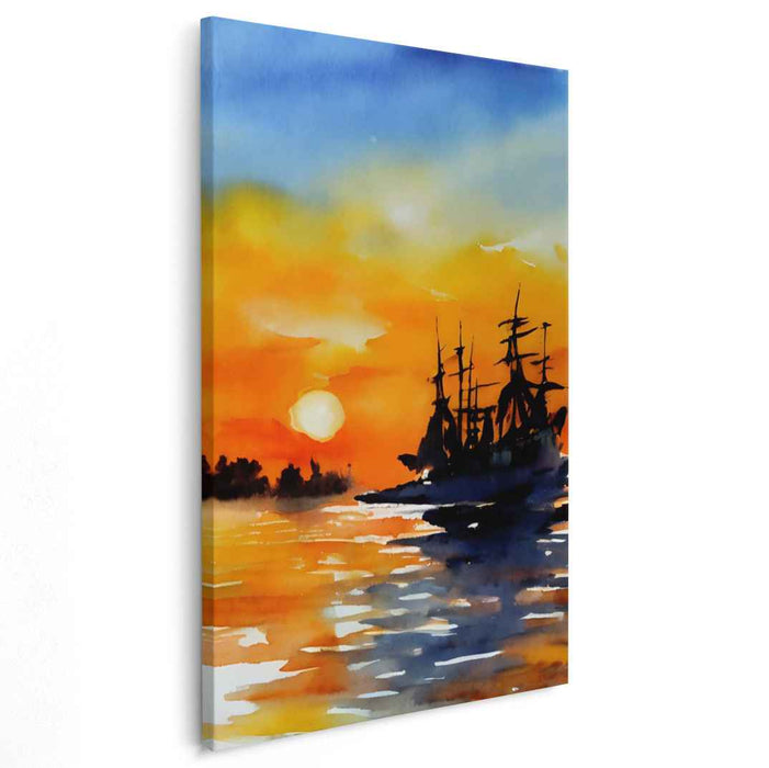 Watercolor Sunset #215