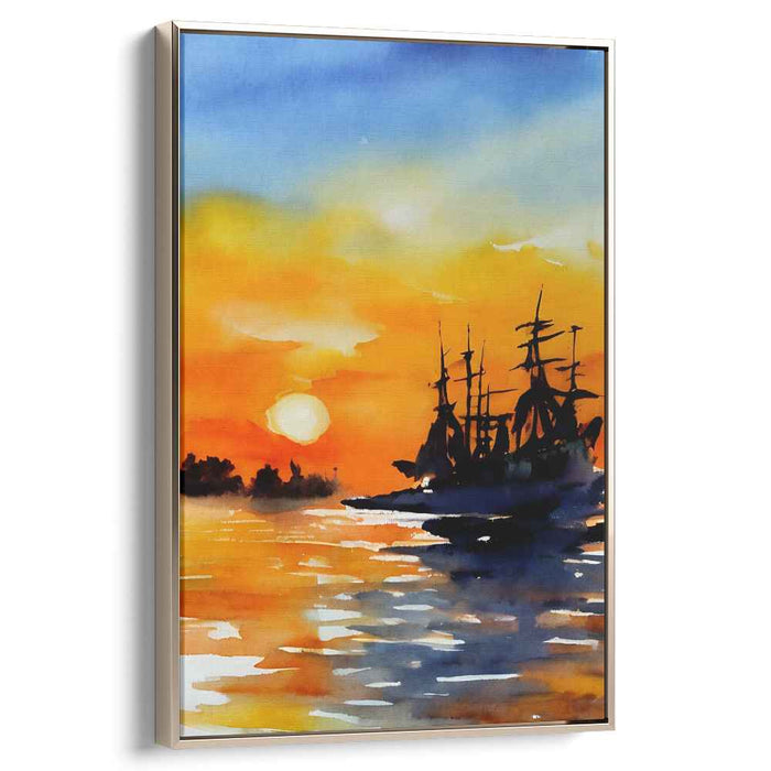 Watercolor Sunset #215