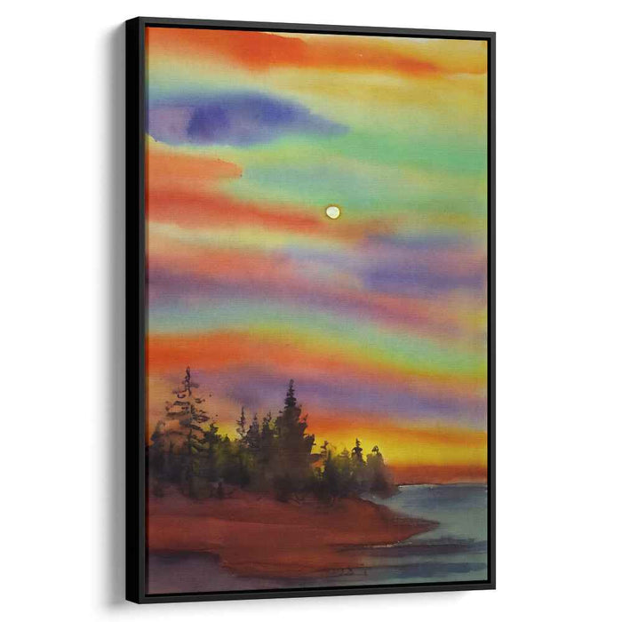 Aquarelle Abstraction: Luminosity Study: Luminous Landscape Watercolor Canvas Art