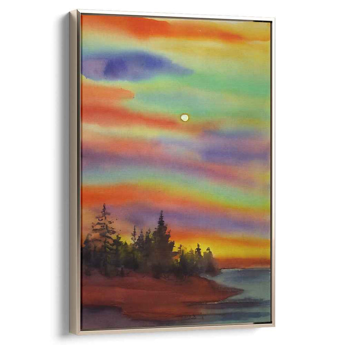 Aquarelle Abstraction: Luminosity Study: Luminous Landscape Watercolor Canvas Art