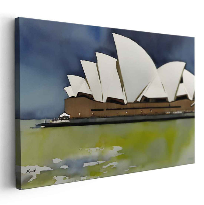 Harbor Symphony in Twilight: Sydney Opera House Under Dramatic Sky